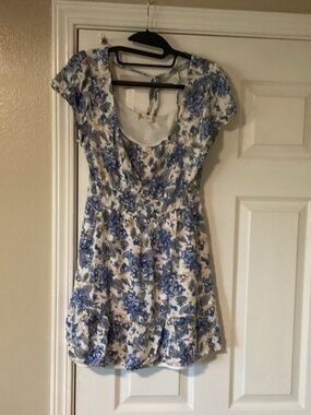 Altar'd State Blue and White Floral Summer Dress